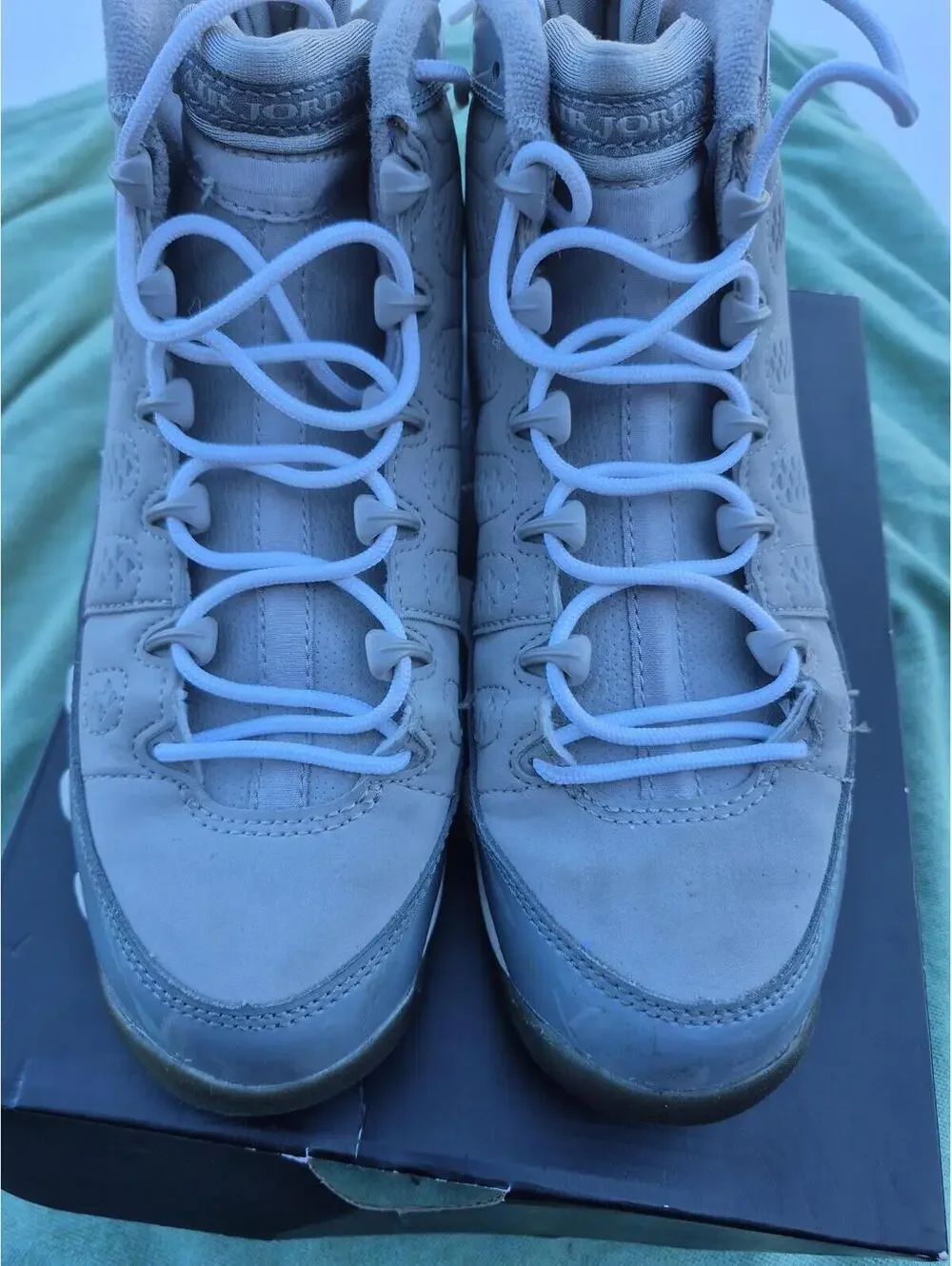 Air Jordan 9 Retro Athletic Shoes Sz 4.5 Cool Gray Pre-owned